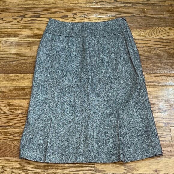 Tibi Angora Cashmere Blend Back Pleat Skirt - Picture 1 of 4